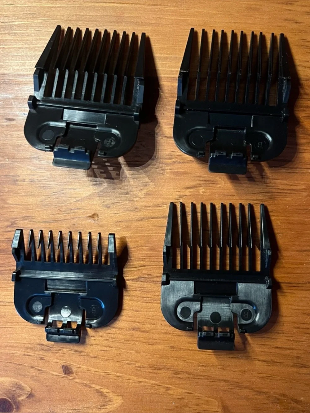 Andis Black Clipper Guard Set Sizes 1-4